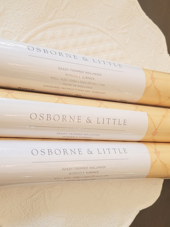 Osborne & Little Other - 3 Roll Bundle- Osborne & Little Ready-Trimmed Wallpaper Roll in Soft Yellow